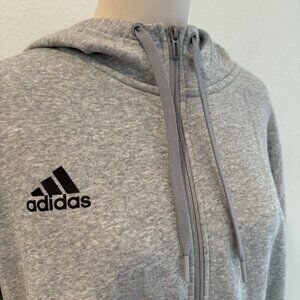 adidas Fashion FZ Mens Hoodie XL Heather Grey Heather-black